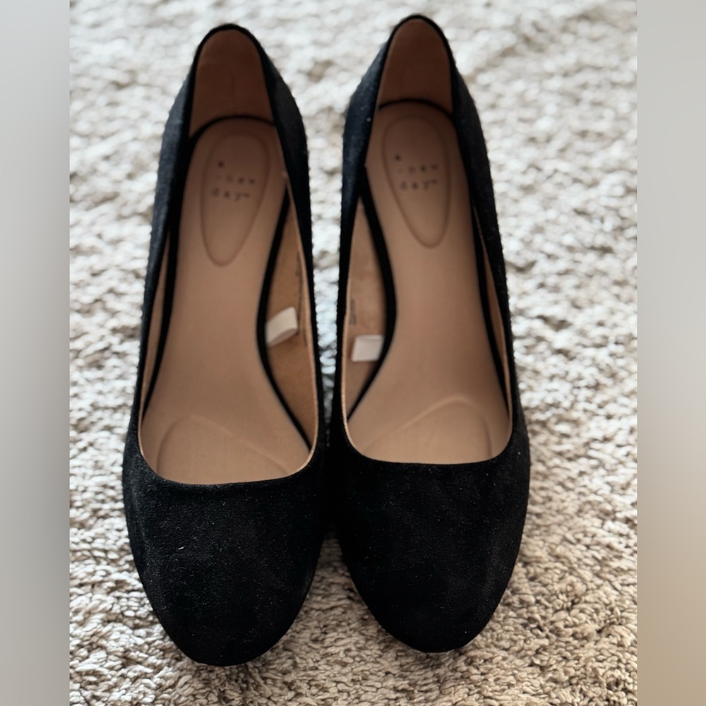 Black suede